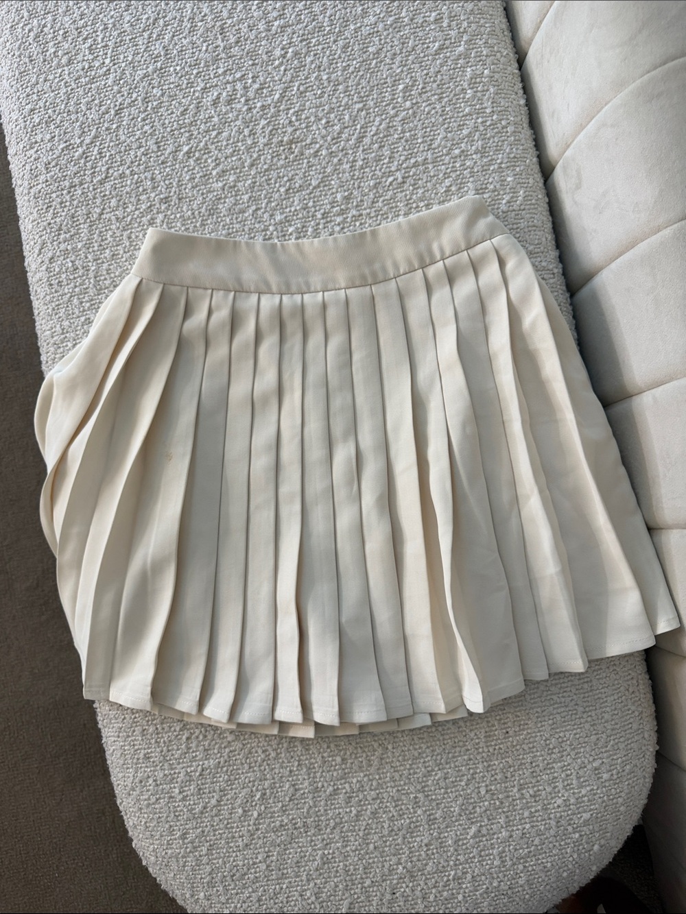 Pleated Cream Women’s Skirt